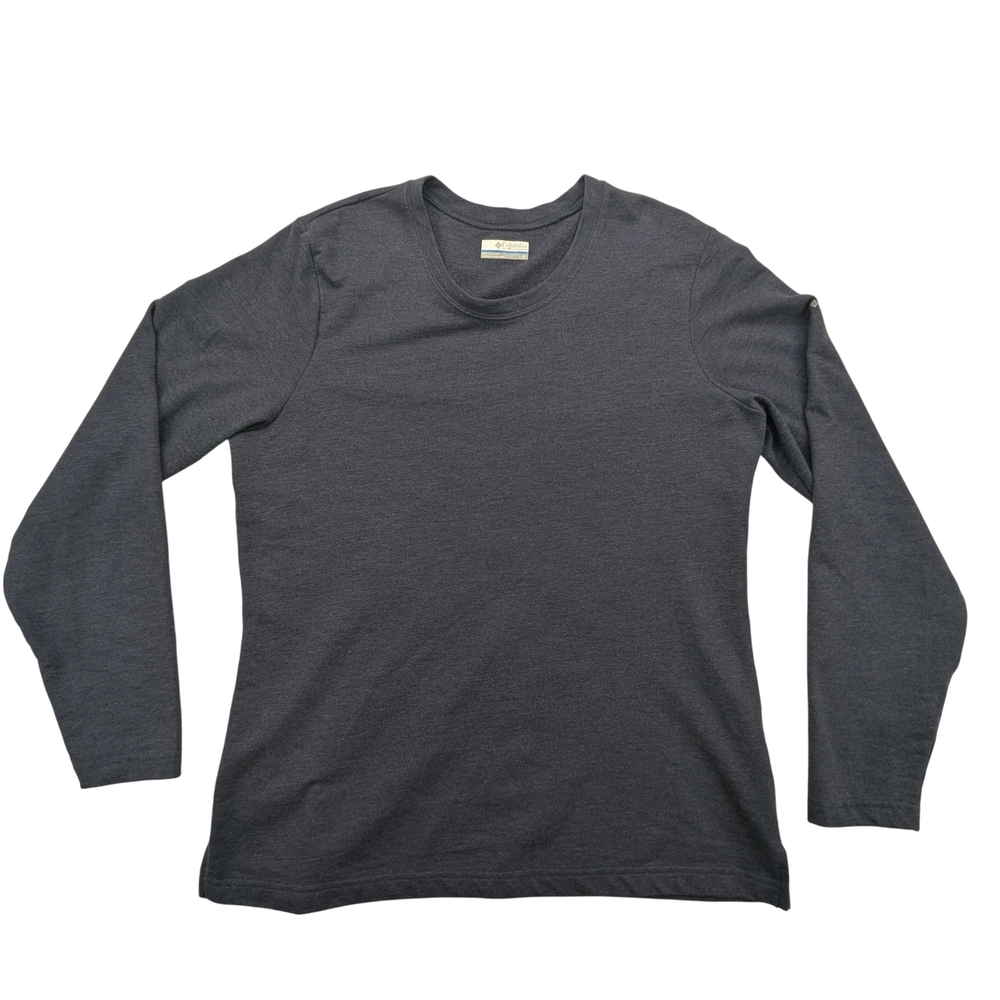 Columbia Shirt Mens Large Long Sleeve Crewneck Gray Performance Outdoor XL3523